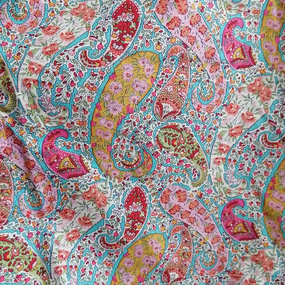 Liberty London Arts Fabrics x J. Crew Colourful Paisley Partial Button Blouse XS - Picture 10 of 16